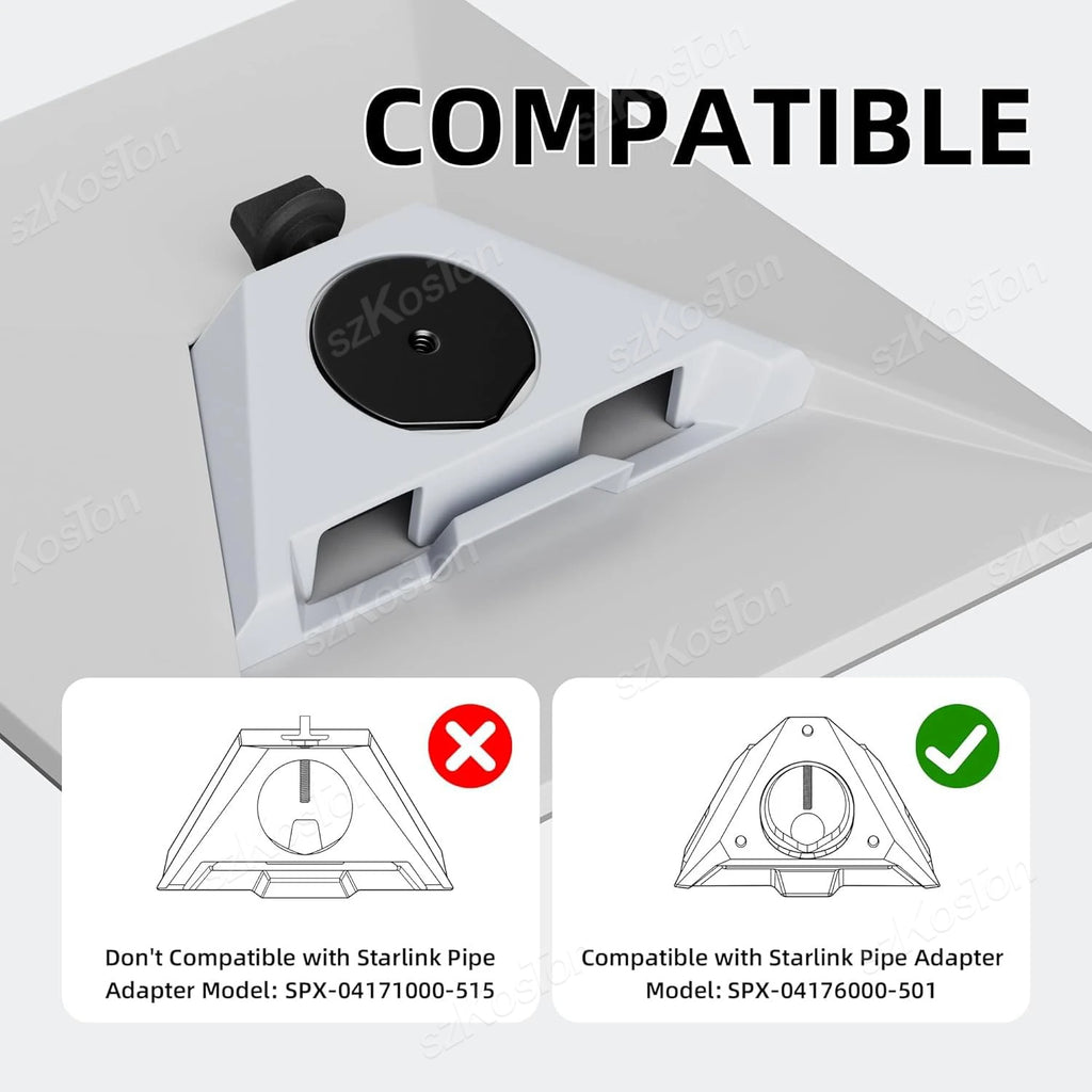 For Starlink Mini (SPX-04176000-501) Mount Adjustable Pole Clamp Adapter Mounting Kits for StarLink Mini RV Yacht Camper