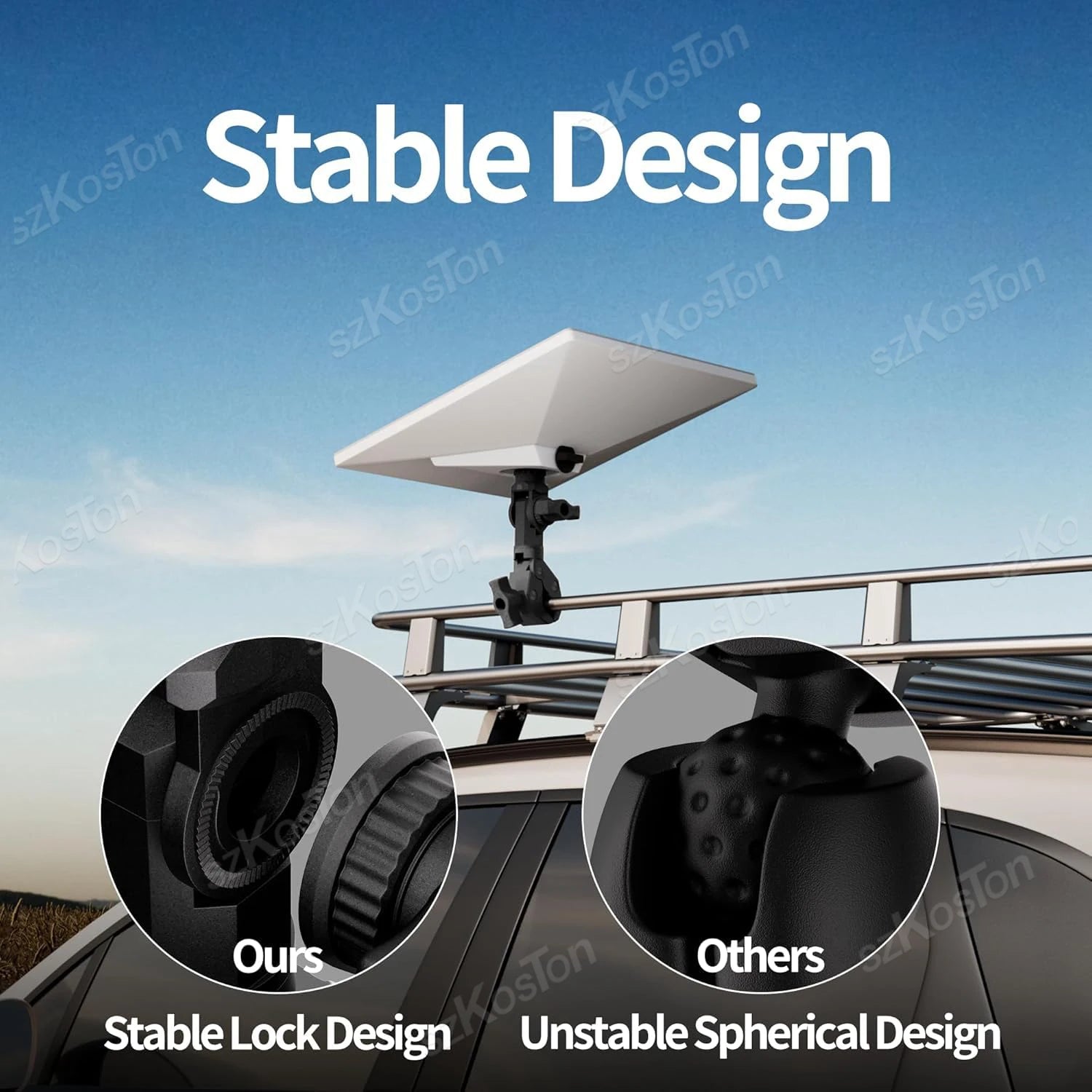 For Starlink Mini (SPX-04176000-501) Mount Adjustable Pole Clamp Adapter Mounting Kits for StarLink Mini RV Yacht Camper